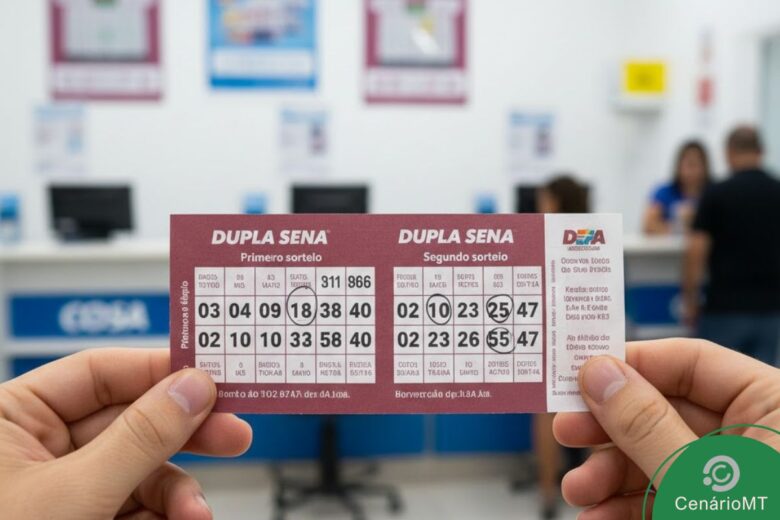 Números sorteados no concurso 2905 da Dupla Sena