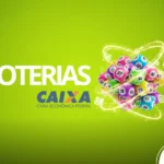 Volante da Lotofácil e painel do Espaço da Sorte da Caixa.