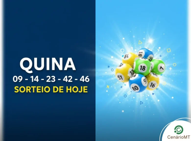 Volante da Quina e painel do sorteio no Espaço da Sorte.