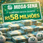 O concurso 2953 da Mega Sena promete prêmio de R$ 58M nesta quinta-feira (18/12/2025)