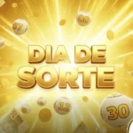 Arte em fundo dourado para a Dia de Sorte