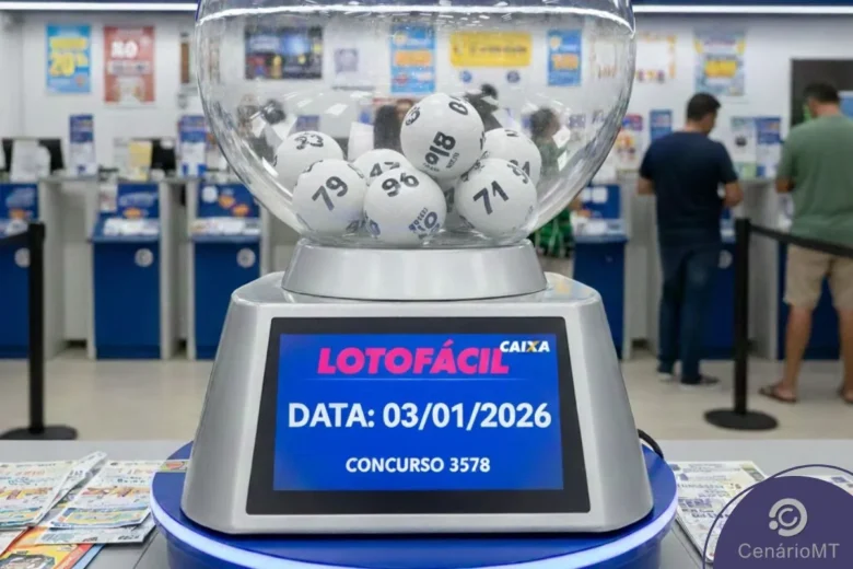 Resultado da Lotofácil de hoje: concurso 3578 em 03/01/2026 pode pagar R$ 1,8M e movimenta apostas