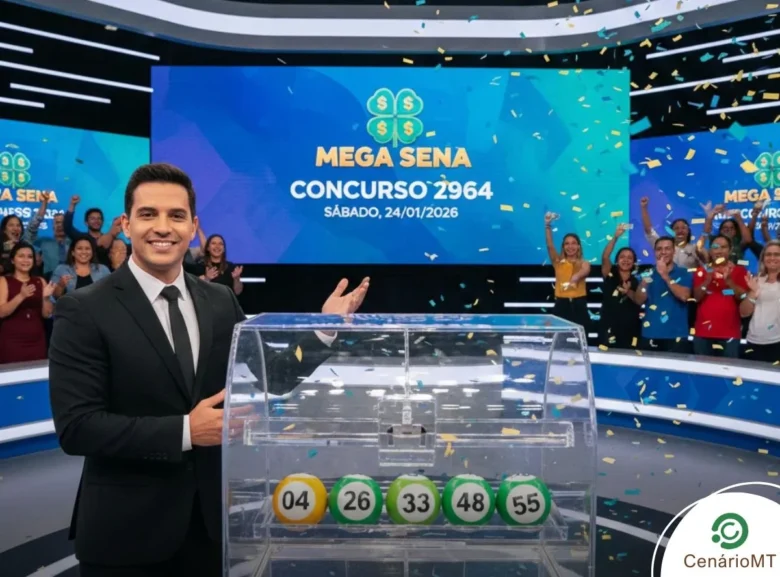 Imagem ilustrativa de sorteio para a mega sena deste sábado 24/01