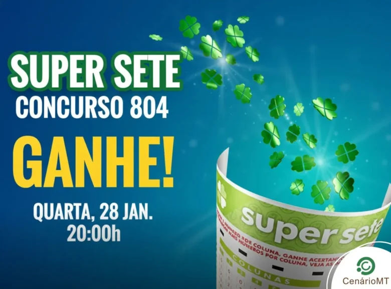 Super Sete 804 promete prêmio estimado de R$ 1,4 milhão no sorteio desta quarta