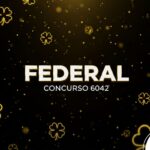 Banner preto com trevos dourados para a loteria federal concurso 6042