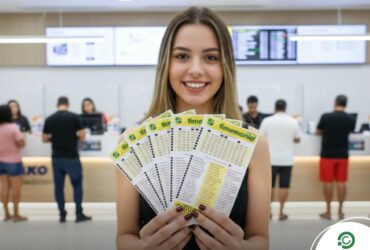 Timemania 2370: Com prêmio de R$ 12 milhões, sorteio acontece nesta quinta (19/03); veja palpites 18 Mulher segurando bilhetes da Timemania em Lotérica