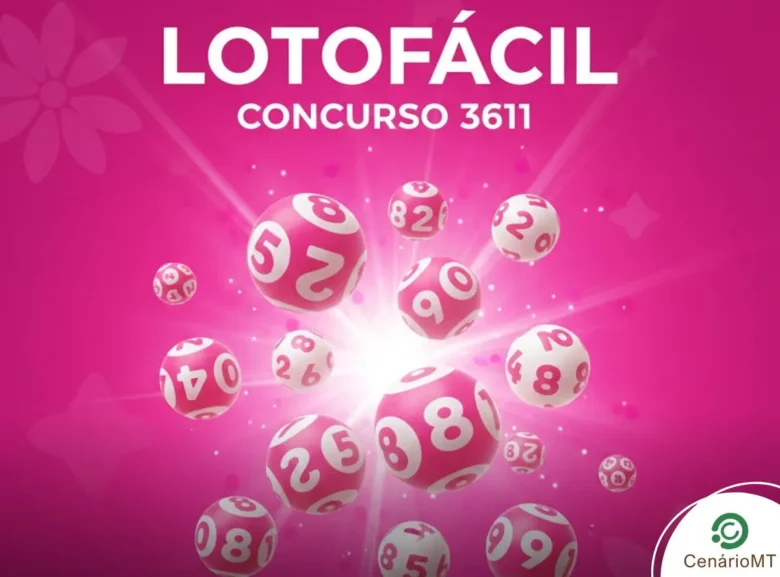 Imagem ilustrativa com fundo rosa para a lotofácil do dia 11/02/2026