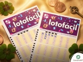 Lotofácil 3644: Com prêmio de R$ 2 milhões, sorteio acontece hoje (24/03); veja como apostar 29 Dois volantes da Lotofácil em tons de roxo com moedas e trevos decorativos ao redor.