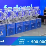 print da live da loteria federal - crédito: CAIXA