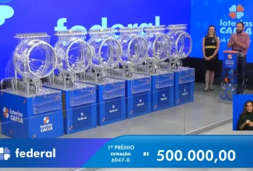 Resultado da Loteria Federal 6047-0: veja os bilhetes sorteados neste sábado (7) 30 print da live da loteria federal - crédito: CAIXA