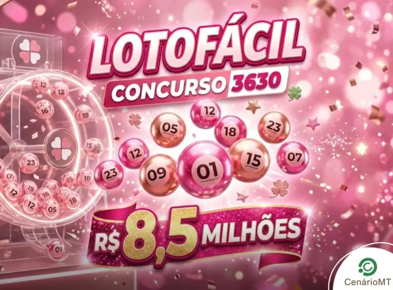 Banner para a Lotofácil 3630 - Crédito: CenárioMT