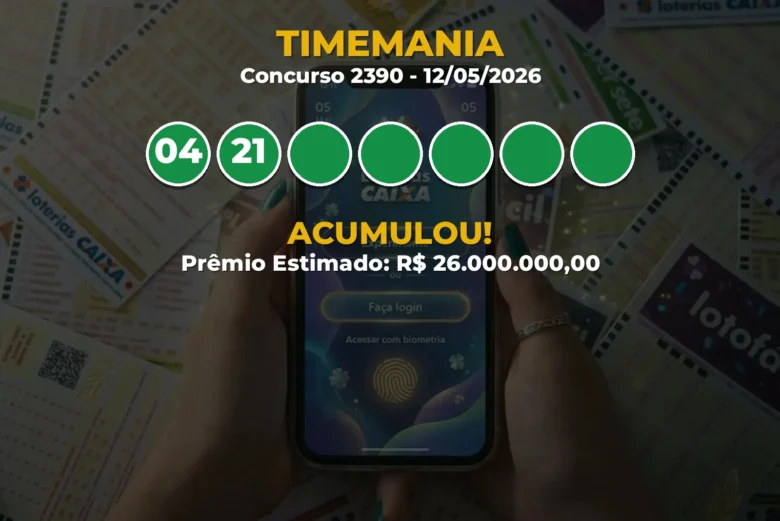 Resultado da Timemania Concurso 2390
