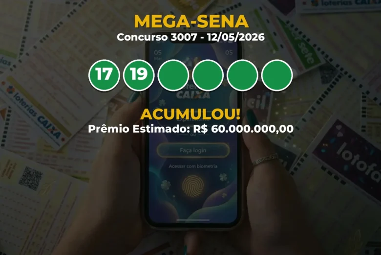 Resultado da Mega-Sena Concurso 3007