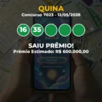 Resultado da Quina Concurso 7023