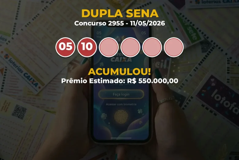 Resultado da Dupla Sena Concurso 2955