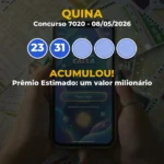 Resultado da Quina Concurso 7020