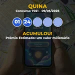 Resultado da Quina Concurso 7021