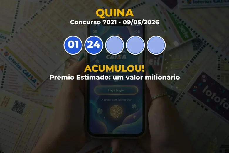 Resultado da Quina Concurso 7021
