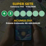 Resultado da Super Sete Concurso 845