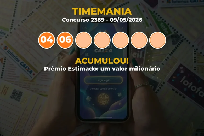 Resultado da Timemania Concurso 2389