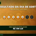 Resultado do dia de sorte concurso 1254