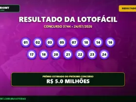 Resultado da lotofacil concurso 3744