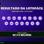 Resultado da lotofácil concurso 3746