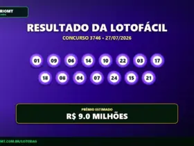 Resultado da lotofácil concurso 3746