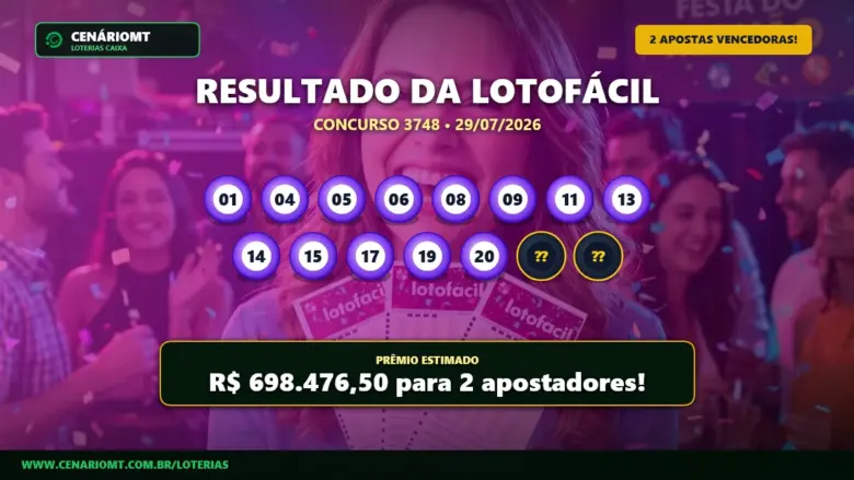 Resultado da Lotofácil de hoje