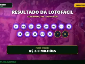 Resultado do concurso 3749 da Lotofácil