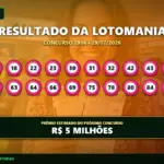 Resultado do concurso 2956 da Lotomania