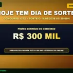 Card de aviso sobre o concurso 1272 do Dia de Sorte