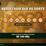 Resultado do Dia de Sorte concurso 1263 com as dezenas e o mês sorteados.