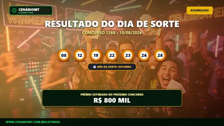 Resultado do Dia de Sorte 1268