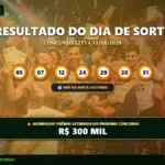 Card com o resultado do Dia de Sorte 1271