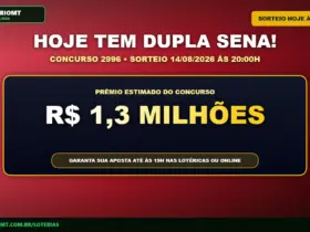 Card de aviso sobre o concurso 2996 da Dupla Sena