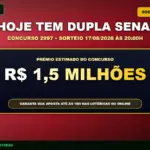 Arte com os dados da Dupla Sena 2997