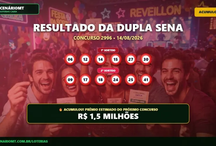 Resultado da Dupla Sena 2996