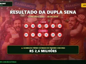 Resultado da Dupla Sena 3002: Prêmio acumula e vai a R$ 2,6 milhões 3 Resultado da Dupla Sena 3002
