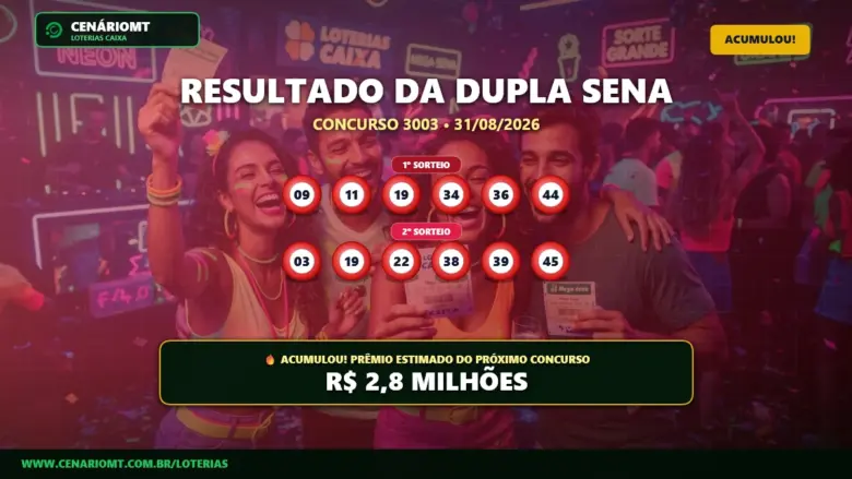 Resultado da Dupla Sena 3003