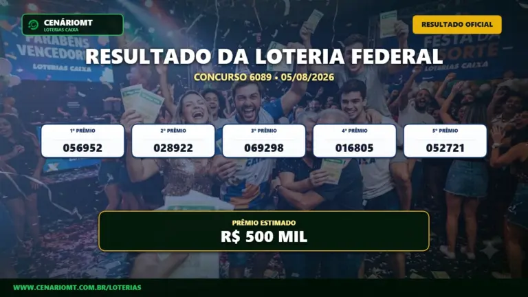 Resultado da Loteria Federal 6089