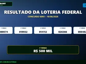 Banner de resultado da Loteria Federal 6093