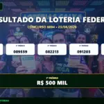 Resultado da extração 6094 da Loteria Federal