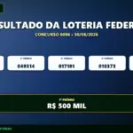 Resultado da Loteria Federal 6096
