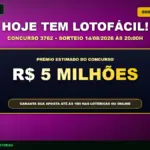 Card de aviso sobre o concurso 3762 da Lotofácil