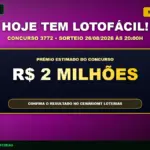 Banner com detalhes da Lotofácil 3772