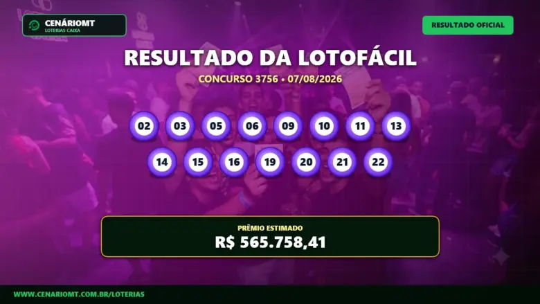 Resultado da Lotofácil 3756