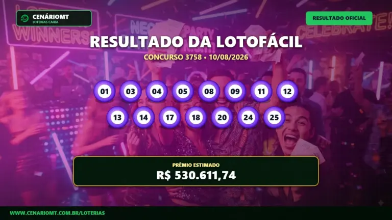 Resultado da Lotofácil 3758