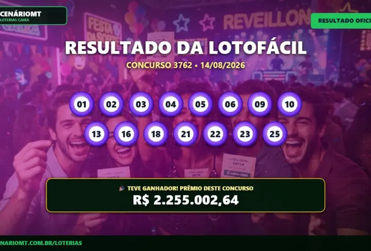 Resultado da Lotofácil 3762