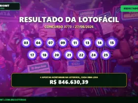 Resultado da Lotofácil 3773: dezenas sorteadas e quatro apostas ganhadoras levando R$ 846.630,39 cada em cenário festivo